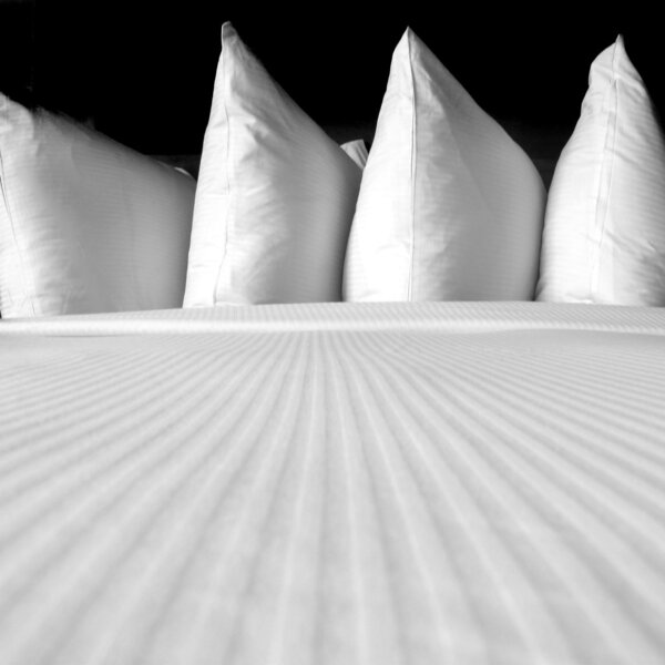 Comfortable Bed with Pillows