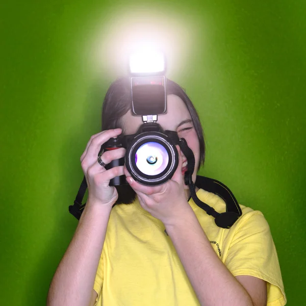 Girl Photographer — Stock Photo, Image