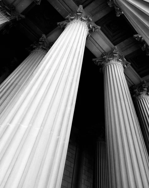 Colonne Museo Palazzo Giustizia Che Rappresentano Forza Sostegno — Foto Stock