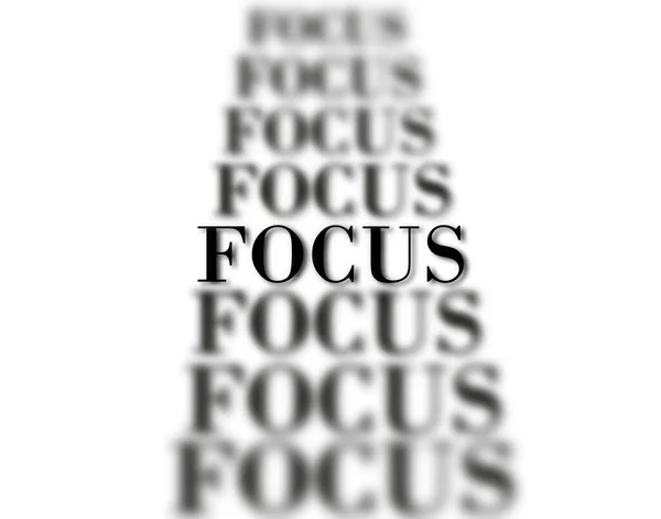 Word Focus Blurred Words Background Isolated White Concept Business Ideas — Stock Photo, Image