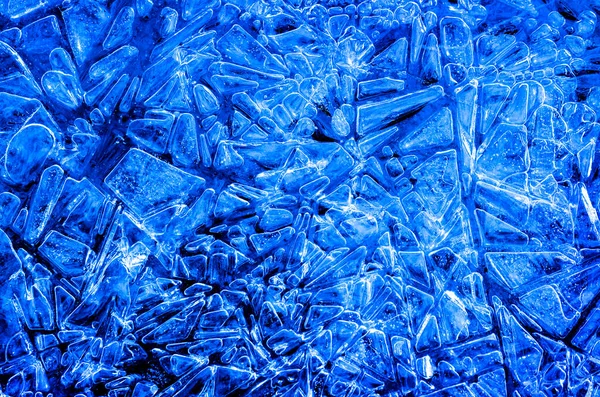 Frozen Ice Patterns Winter Cold Freezing Water Crystals Shapes — Stock Photo, Image