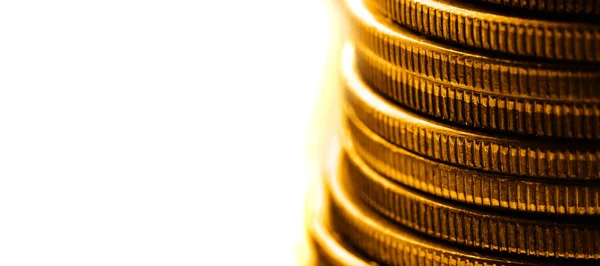 Oude Gouden Munten Een Stapel Stapel Voor Geld Contant Geld — Stockfoto