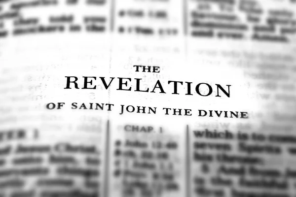 New Testament Scriptures Bible Book Revelation Revelations — Stock Photo, Image