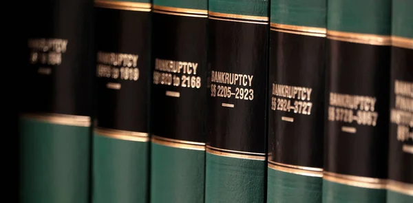 Bankruptcy Law Books Shelf Bookshelf Legal Reference Stock Picture