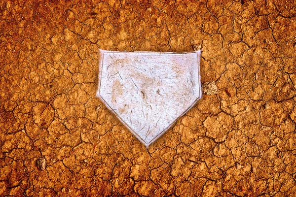 Baseball Home Plate Base Ball Homeplate Repräsentiert Amerikanischen Sport Wettbewerb — Stockfoto