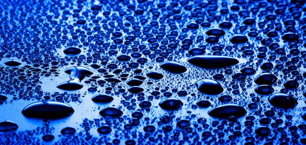 Sluitingen Van Waterdruppels Tonen Versheid Druppels Condensatie — Stockfoto