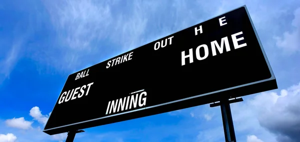 Baseball Scoreboard Skóre Deskové Soutěže Skóre — Stock fotografie