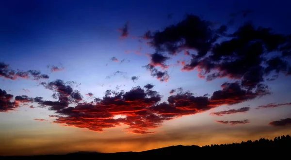 Sonnenuntergang See Mit Wolken Himmel — Stockfoto