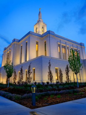 Pocatello Idaho LDS Tapınağı İsa 'nın Mormon Kilisesi Kutsal Din Binası