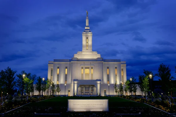 Pocatello Idaho Lds Temple Building Mormon Church Jesus Christ Sacred — 图库照片