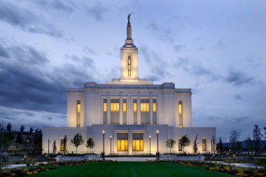 Pocatello Idaho LDS Tapınağı İsa 'nın Mormon Kilisesi Kutsal Din Binası