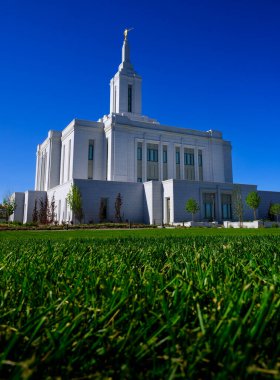 Pocatello Idaho LDS Tapınağı İsa 'nın Mormon Kilisesi Kutsal Din Binası