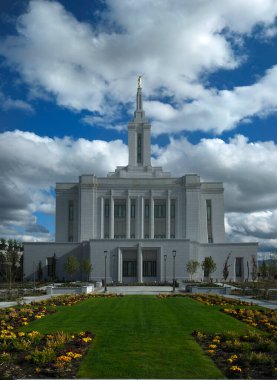 Pocatello Idaho LDS Tapınağı İsa 'nın Mormon Kilisesi Kutsal Din Binası