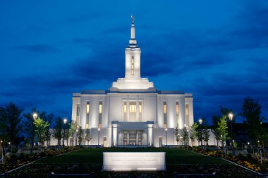 Pocatello Idaho LDS Tapınağı İsa 'nın Mormon Kilisesi Kutsal Din Binası