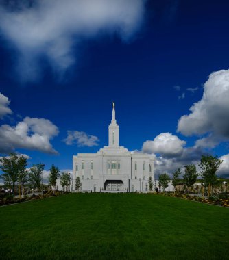 Pocatello Idaho LDS Tapınağı İsa 'nın Mormon Kilisesi Kutsal Din Binası