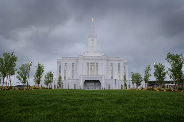 Pocatello Idaho Lds Temple Building Mormon Church Jesus Christ Sacred — 图库照片