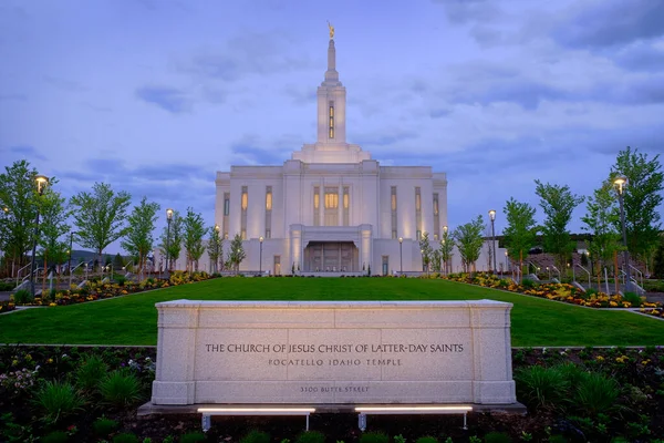 Pocatello Idaho Lds Temple Building Mormon Church Jesus Christ Sacred — Stock Photo, Image