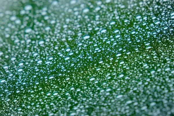 Vattendroppar Samlas Från Regn Fönstret Bilen Stormigt Väder — Stockfoto