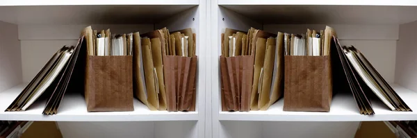 ボックスフォルダおよび保存用紙のビジネスファイル — ストック写真