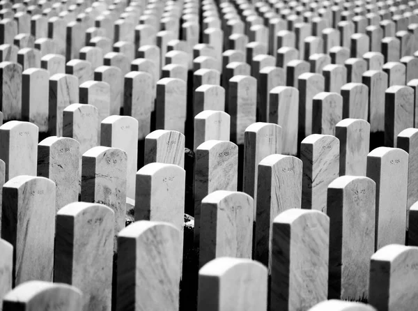 Cementerio Militar Los Estados Unidos Con Lápidas Para Soldados Filas — Foto de Stock