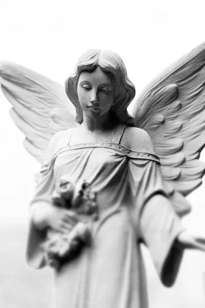 Sculpture Angel Wings Representing Love Faith Spiritual Peace — Stockfoto