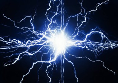 Beyaz plazma saf enerji ve güçlü elektrik gücü.