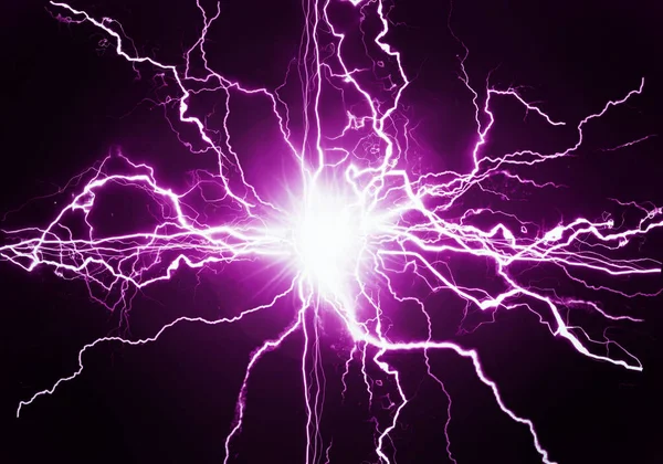 Fialová Plazma Jako Čistá Energie Mocná Síla Elektrické Energie — Stock fotografie