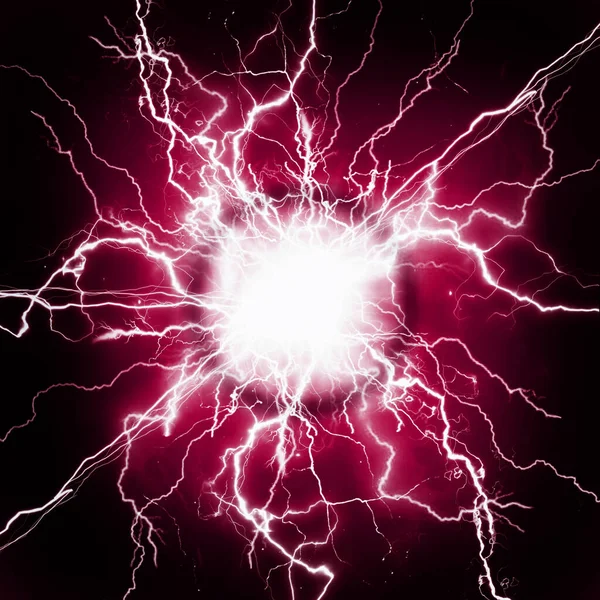 Energia Pura Plasma Potenza Dell Elettricità Elettrica Rossa — Foto Stock