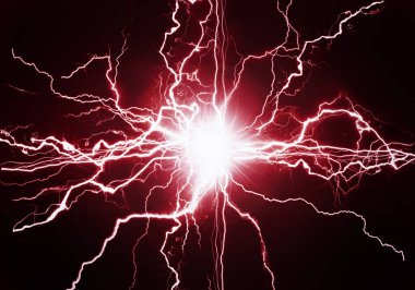 Red plasma as pure energy and powerful force of electrical power