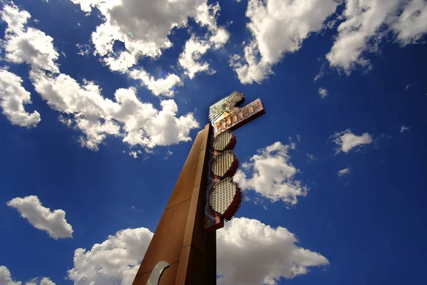 Chief Theater Sign Bluy Sky White Clouds Theater Entertainment — Stok fotoğraf