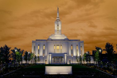 Pocatello Idaho LDS Temple building Mormon Church of Jesus Christ sacred religious religion building morning sunrise