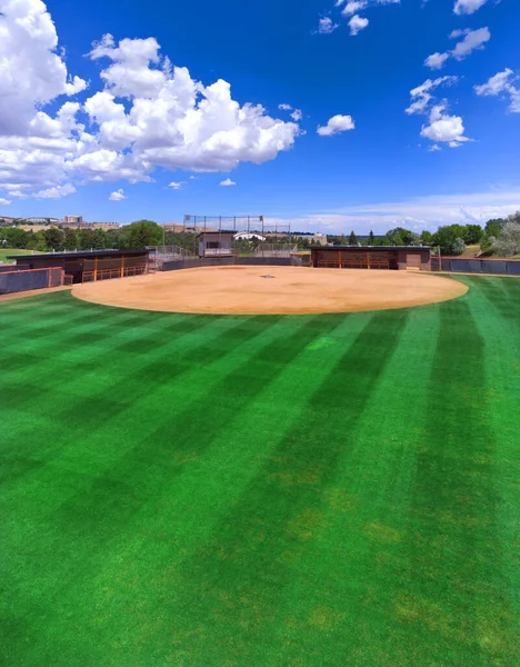Baseball diamond field aerial view from drone for competition