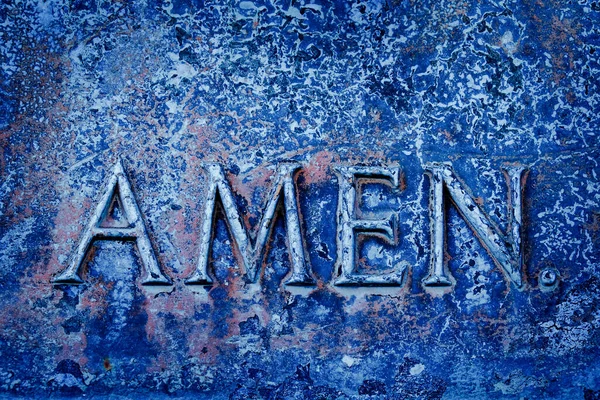 Modlitwa Pańska Amen Jako Błogosławieństwo Lub Prośba Pomoc Nieba — Zdjęcie stockowe