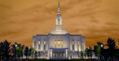 Pocatello Idaho LDS Temple building Mormon Church of Jesus Christ sacred religious religion building morning sunrise