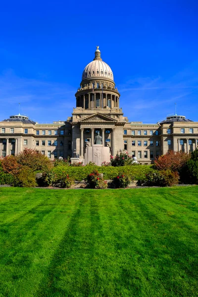 Idaho Capital Capitol Budova Vlády Modrou Oblohou Sloupy Architektury — Stock fotografie