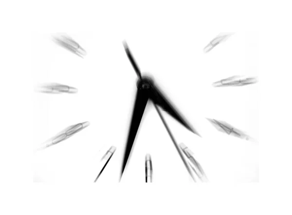 Clock Showing Time Speeding Away Motion Movement — Stock Photo, Image