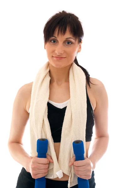 Portrait of woman in a gym — Stock Photo, Image