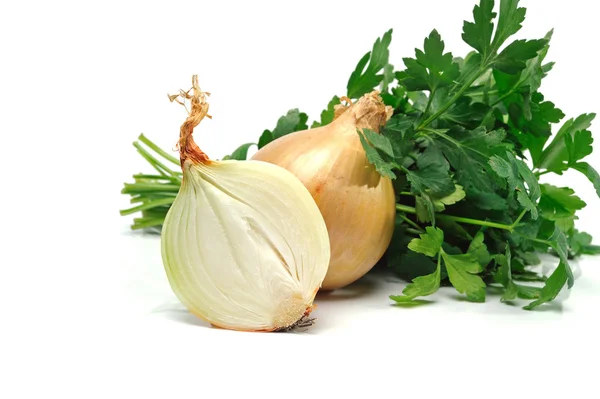 Onion and parsley — Stock Photo, Image