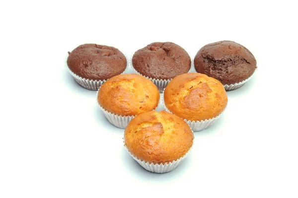 Muffins beyaz — Stok fotoğraf