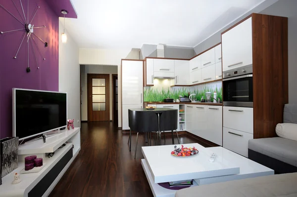 Keuken en woonkamer — Stockfoto