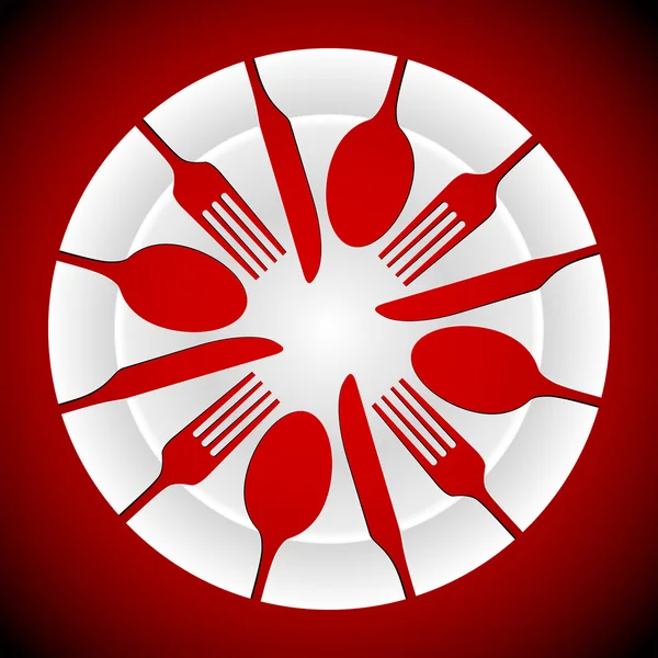 tabak ve çatal bıçak takımı şekilleri