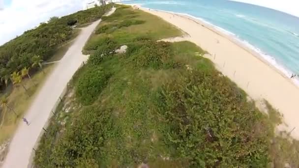Létání nad pláží — Stock video
