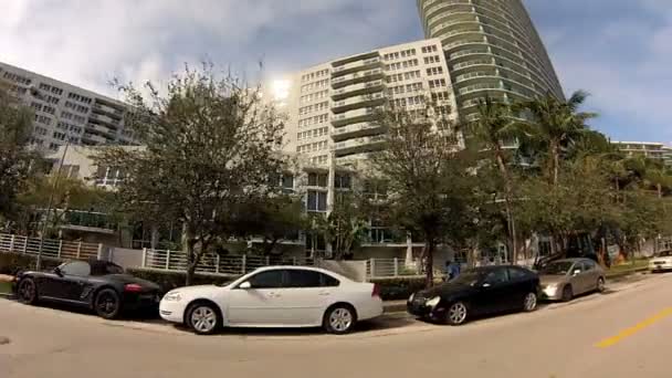 迈阿密的驱动程序的角度 — 图库视频影像