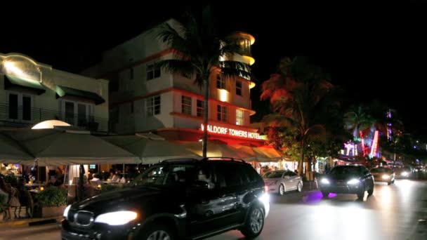 Footage compilation of Ocean Drive South Beach — Stock Video