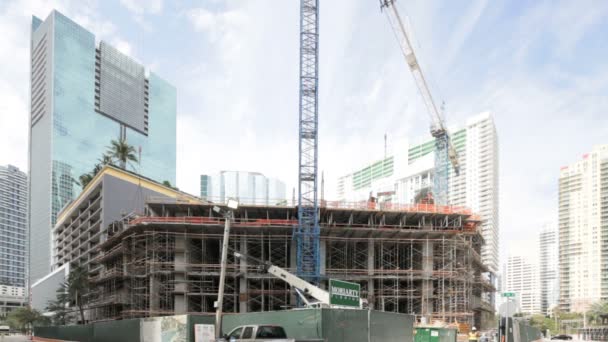 Brickell House Condominium under construction — Stock Video