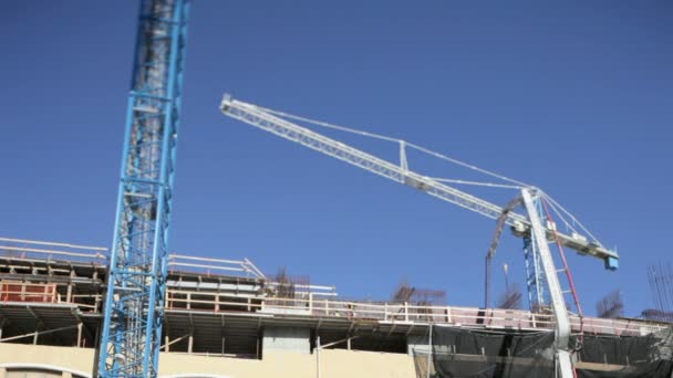 Imagens de stock de gruas de construção — Vídeo de Stock