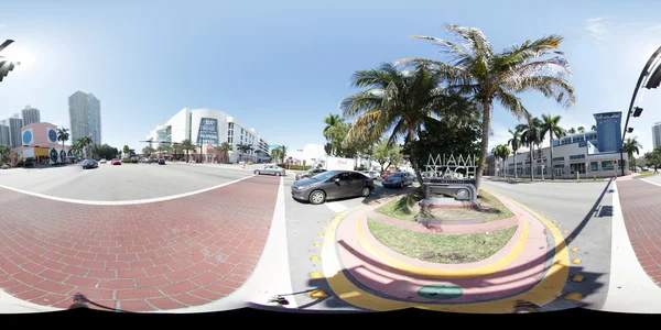 Miami beach 360 Bolvormig panorama — Stockfoto