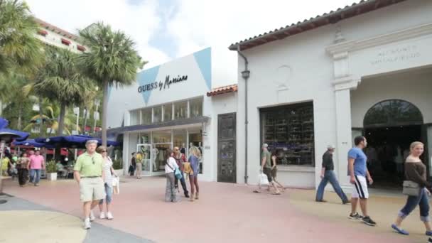 Stock video footage of Lincoln Road Miami Beach — Stock Video