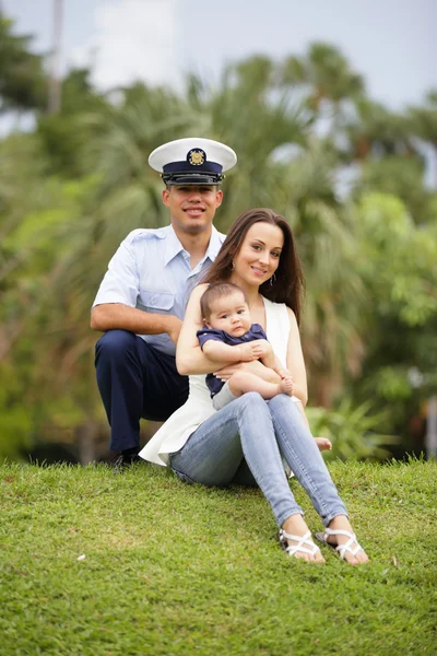 Familia militar — Foto de Stock
