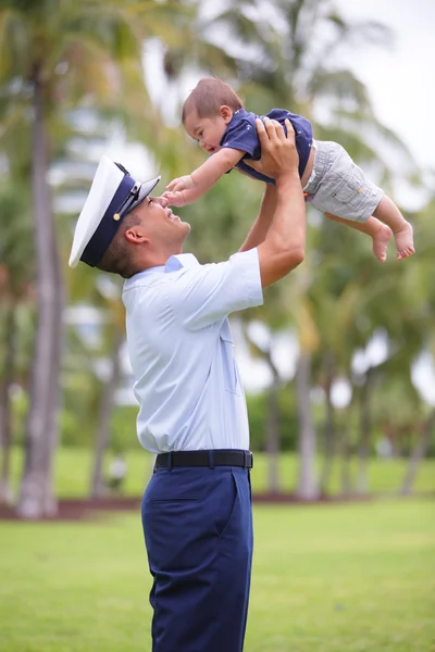 Familia militar — Foto de Stock